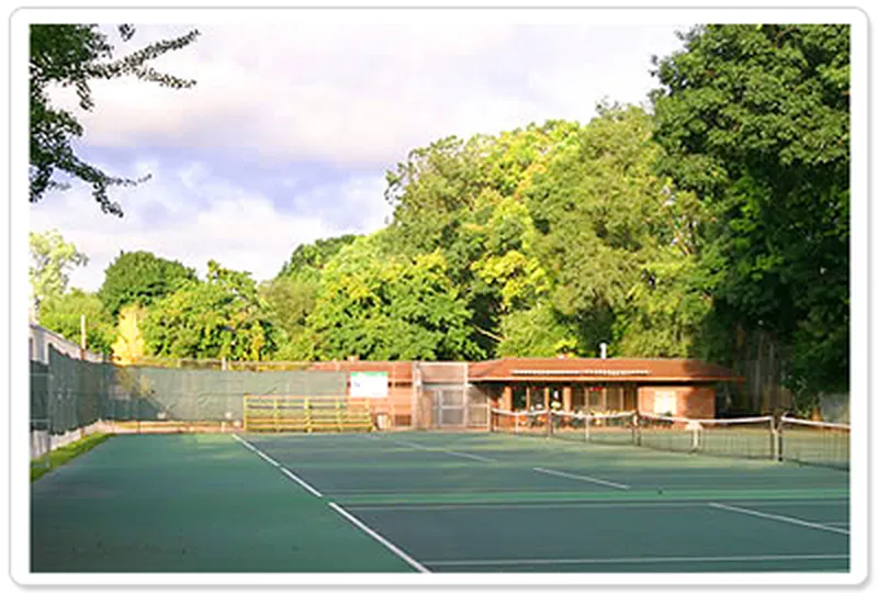 The courts and clubhouse at Rosedale Park